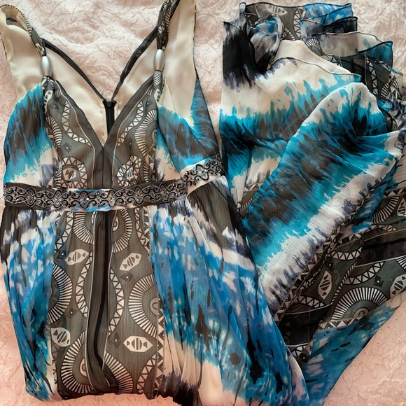 White House Black Market Dresses & Skirts - Whimsical blue goddess maxi